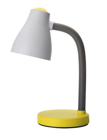 Lampada da tavolo in plastica colore giallo
